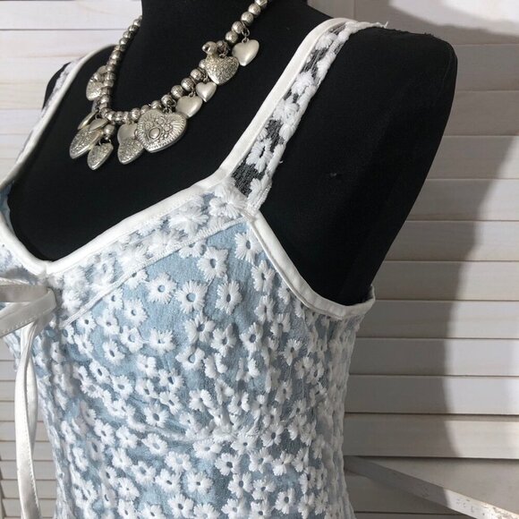 Shein Cami Slip Dress Embroidered Mesh Size 4 - Picture 11 of 12